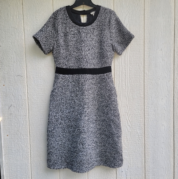 mo.vint Dresses & Skirts - nwt mo:vint blk/wht Sheath dress wool blend sz large